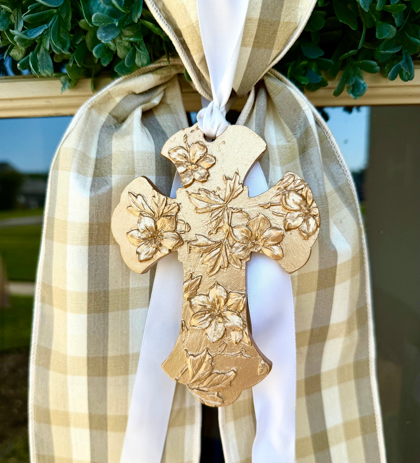 Cross with Flowers