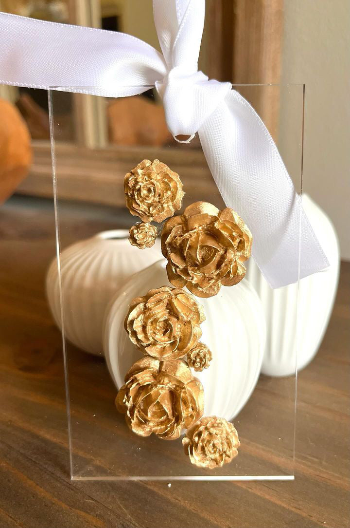 Blooms on Acrylic ornament
