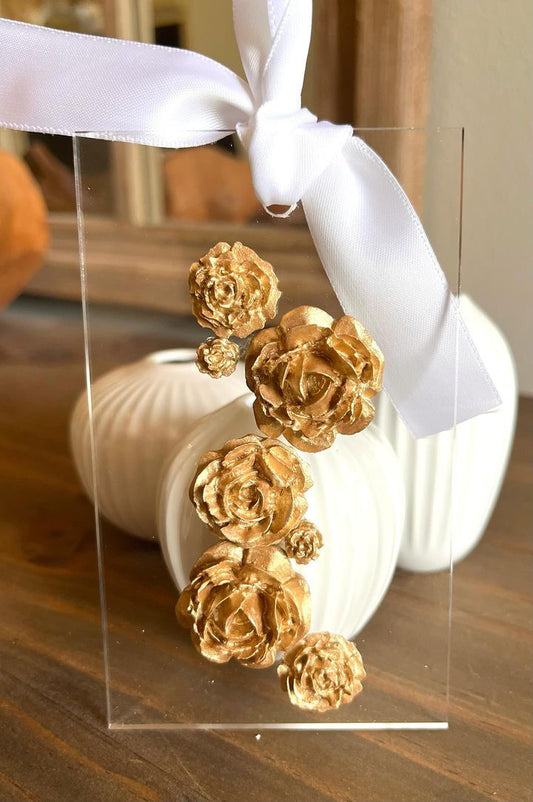Blooms on Acrylic ornament