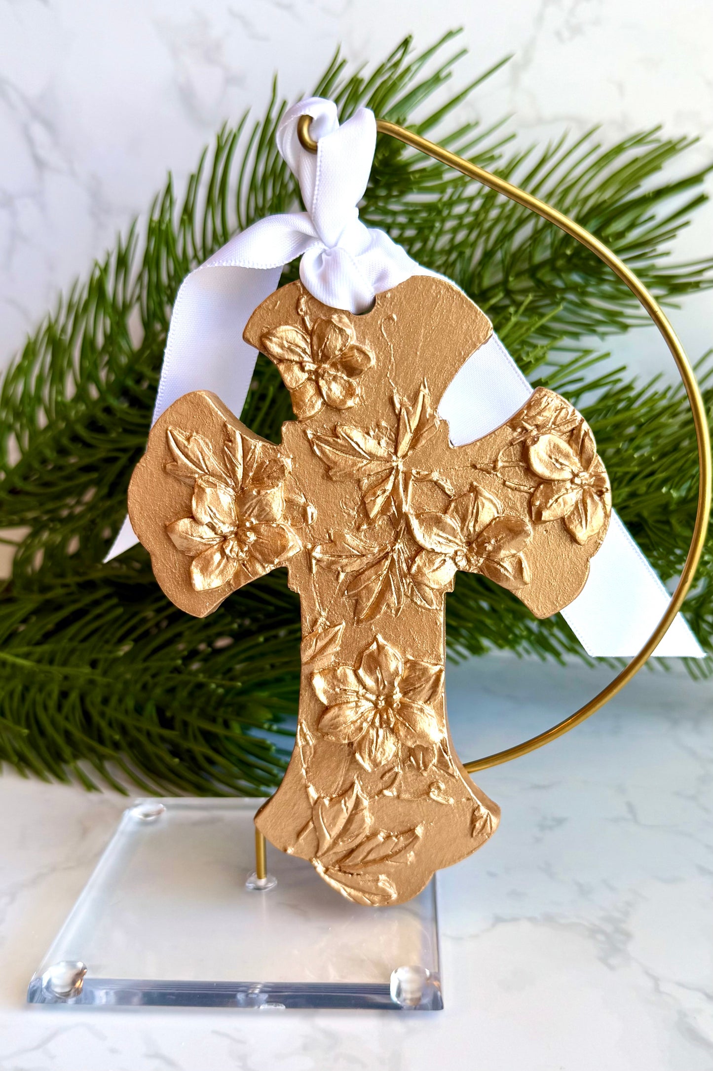 Cross with Flowers