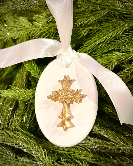 Gold Cross Ornament