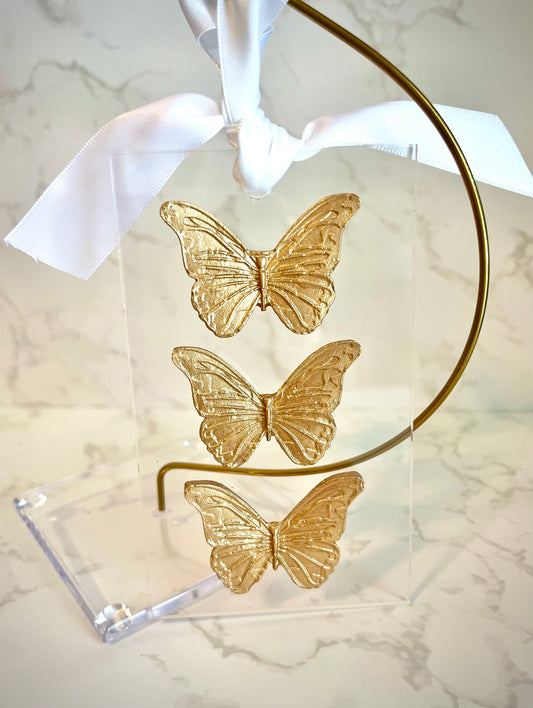 Three Butterflies Ornament