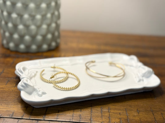 Bow jewelry tray